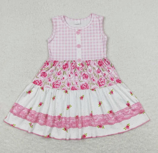 Pink Shabby Rose Girls Twirl Dress, Milk Silk / SALE: Reg. $22.95