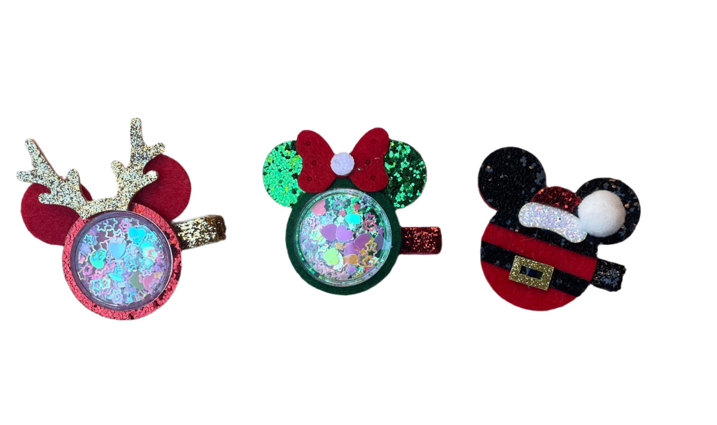 Holiday Mouse Hair Clips, girl, bow, Magical / DAY 12 of 12 Days of Deals