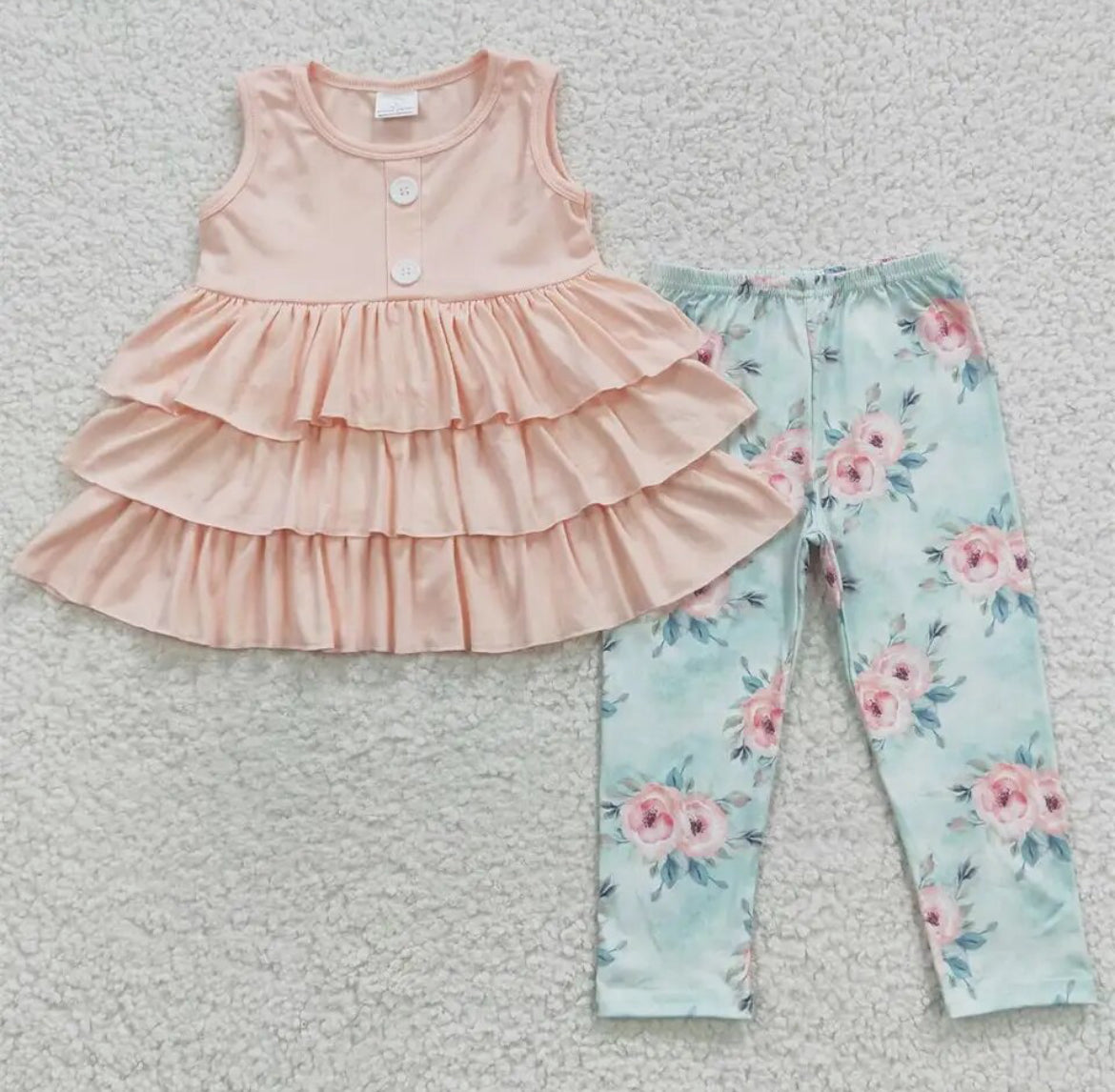 Shabby Ruffle Tunic & Flower Pant Outfit, Girls / SALE: Reg. $22.95