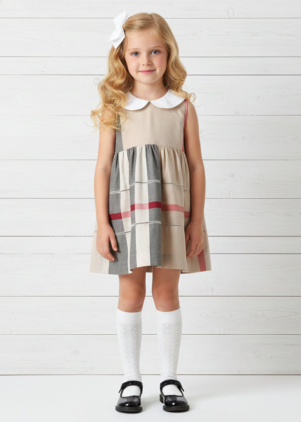 Tartan Plaid Boutique Collared Dress, girl's, preppy,  holiday