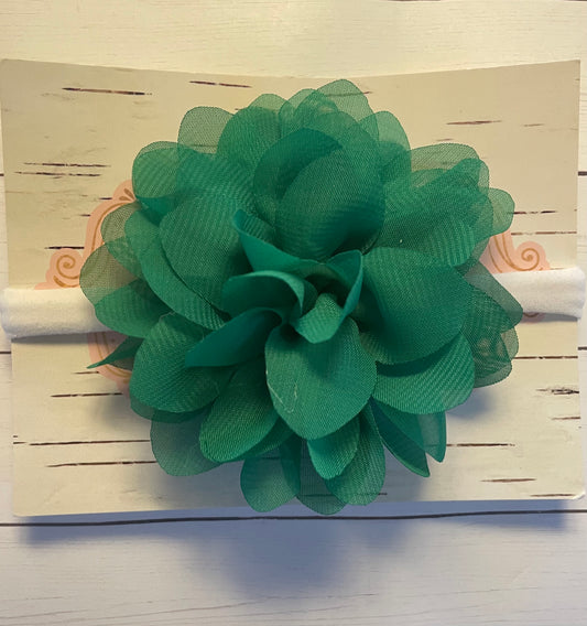 Green Flower Nylon Headband, baby, toddler, child (Copy)