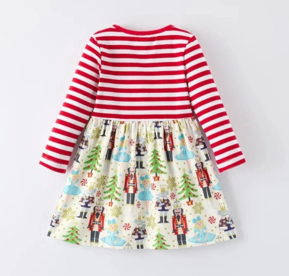 Striped Nutcracker Dress, Milk Silk, Christmas, Winter, Holiday