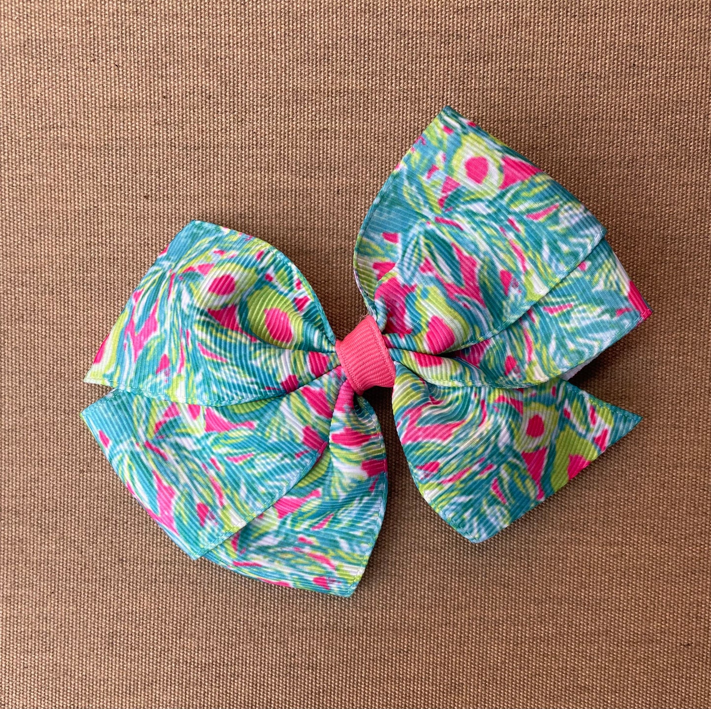 Guac N Roll Hair Bow, girl, clip, preppy