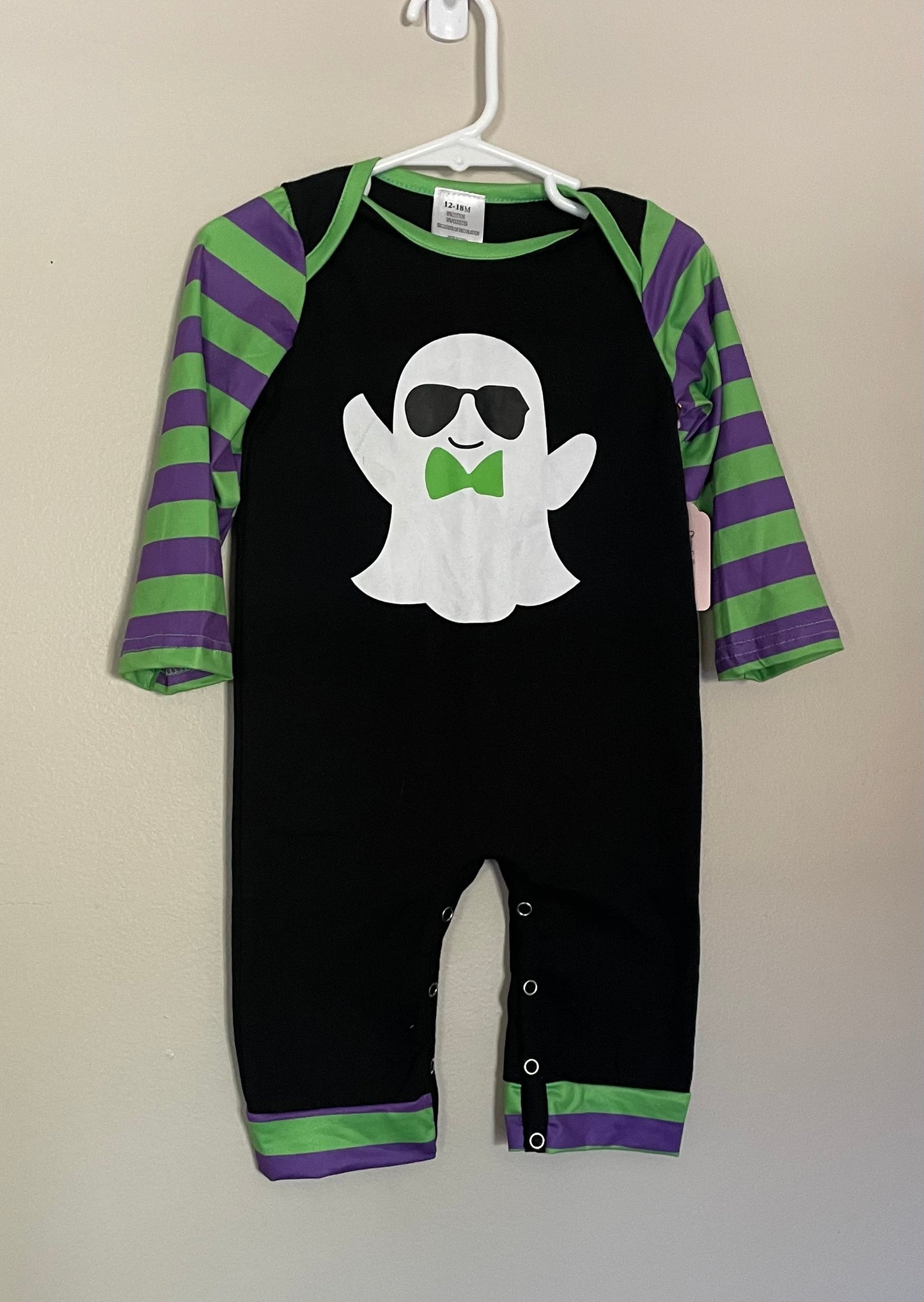 Ghostly Halloween Romper, Baby, Infant, holiday, toddler / SALE