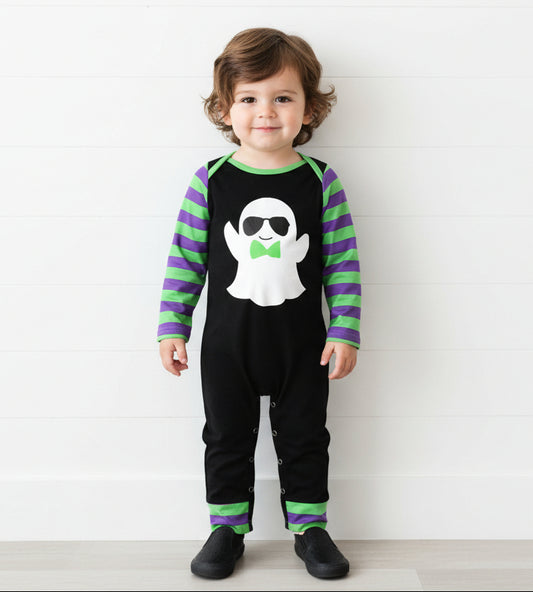 Ghostly Halloween Romper, Baby, Infant, holiday, toddler, unisex