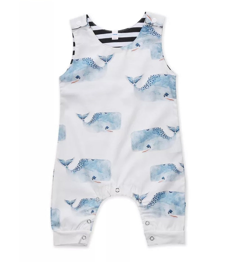 Whale Romper, toddler, baby, jumper, boy / SALE: Reg. $14.95