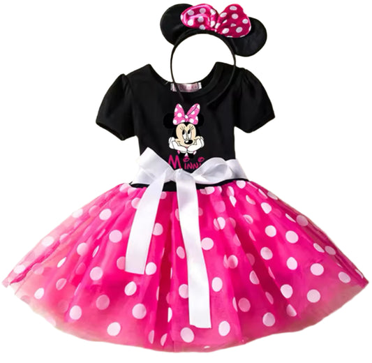 Polka Dot Pink Minnie TuTu Dress, Disney, girl, clothing