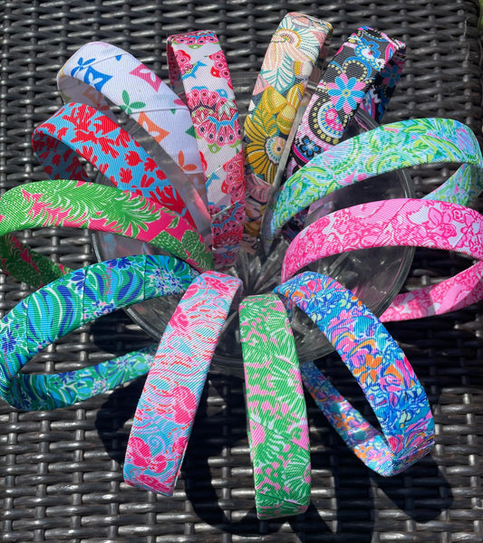 1" Palm Beach Print Headbands #2, Children, Adult