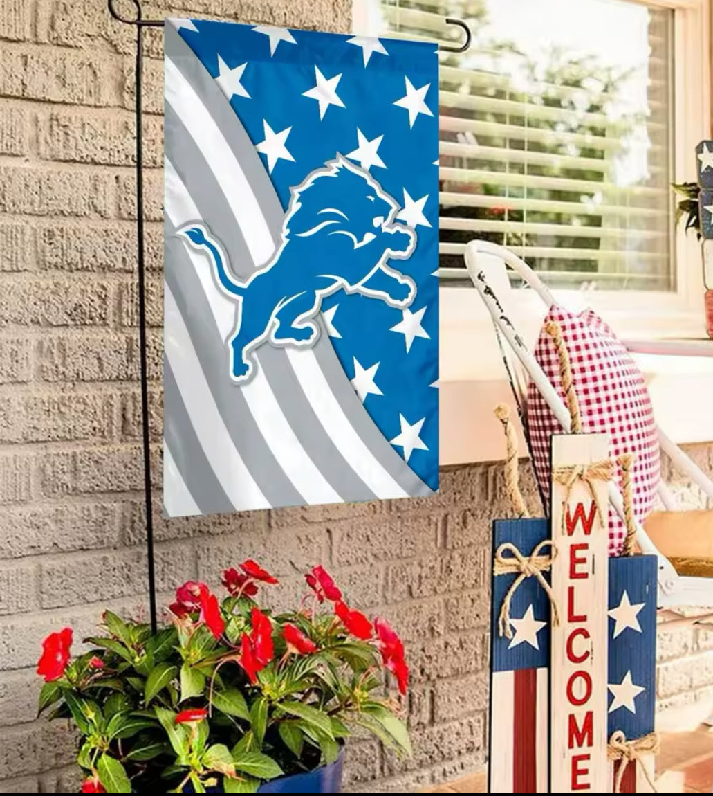 Detroit Lion's Garden Yard Flag, football sign