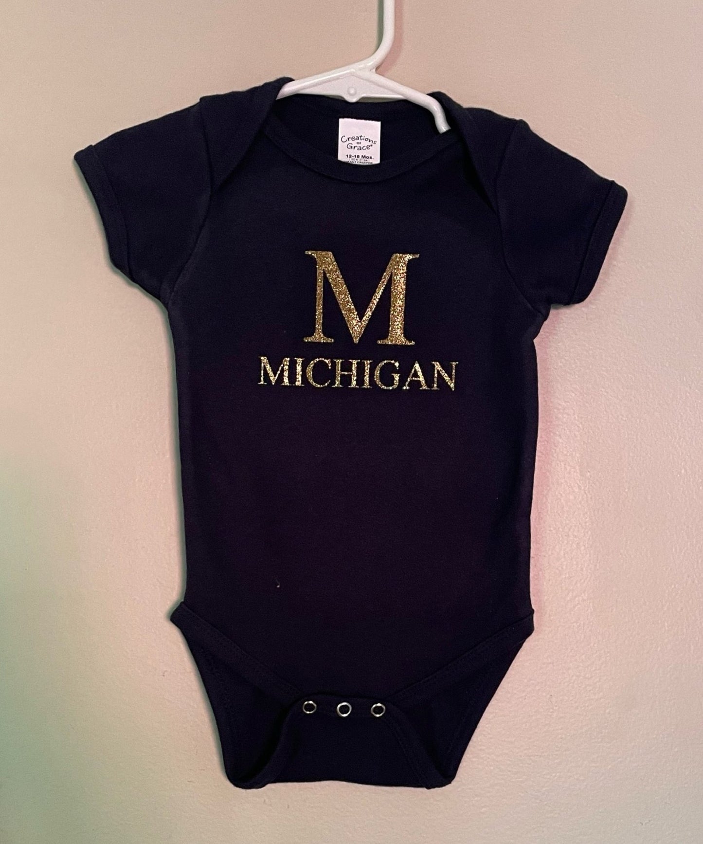 Michigan Blue Onesie, baby, unisex, infant, University