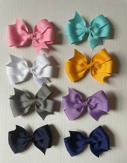 Small Pinwheel Hair Bows, Clip,