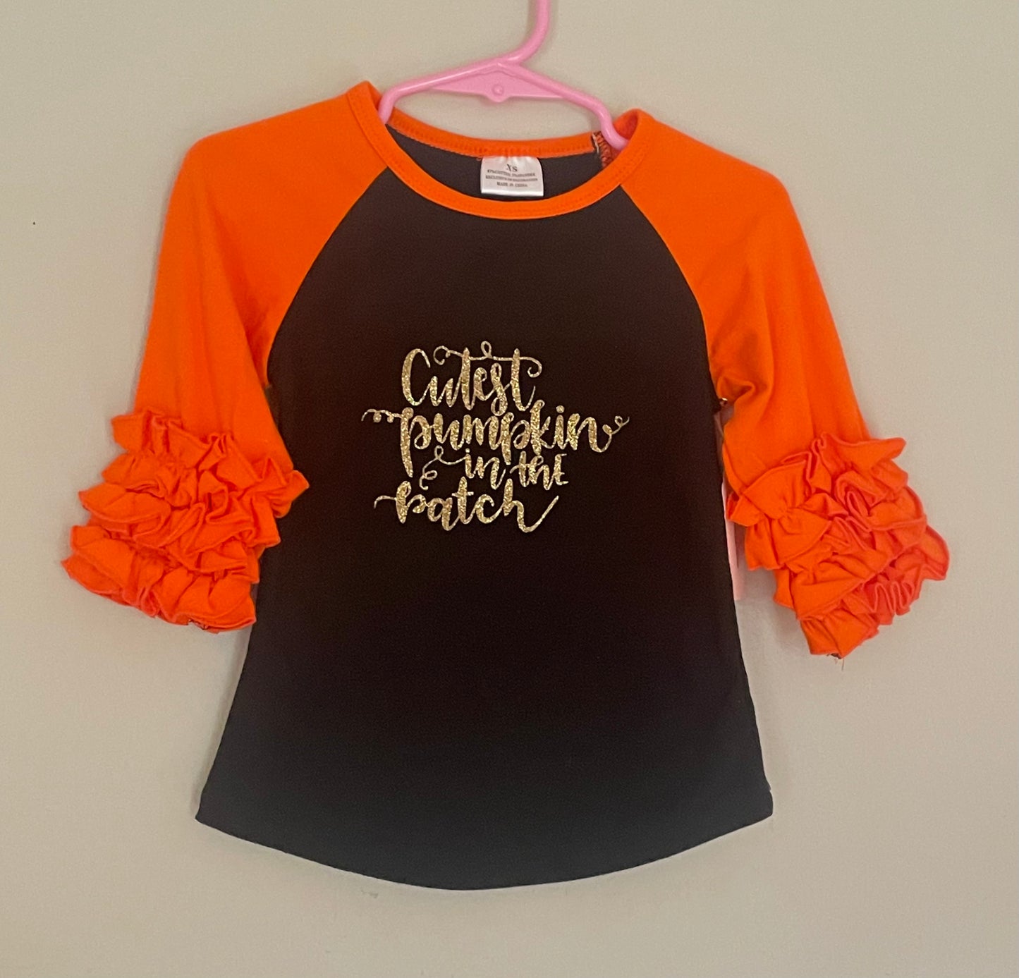 Cutest Pumpkin in the Patch Ruffle Shirt, girl's, holiday, Fall / SALE: Reg. $12.95