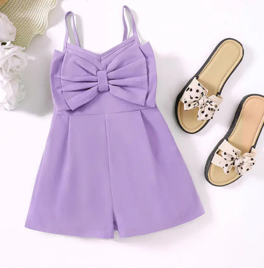 Bow Embellished Romper, 4 Colors, Jumper, Green, Pink, Blue, girl / SALE: Reg. $14.95