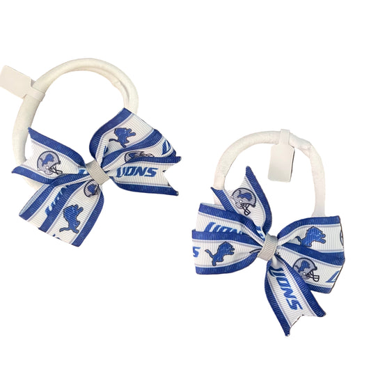 Detroit Lion's Nylon Stretch Headband w/bow, football, kids, sports, toddler