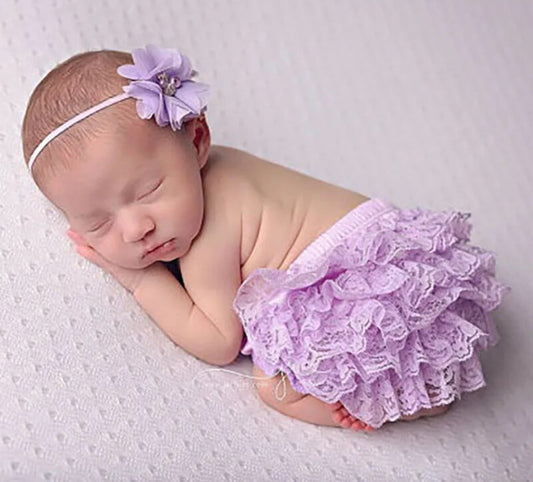 Ruffle Baby Bloomers, Diaper Cover, Lavender Purple