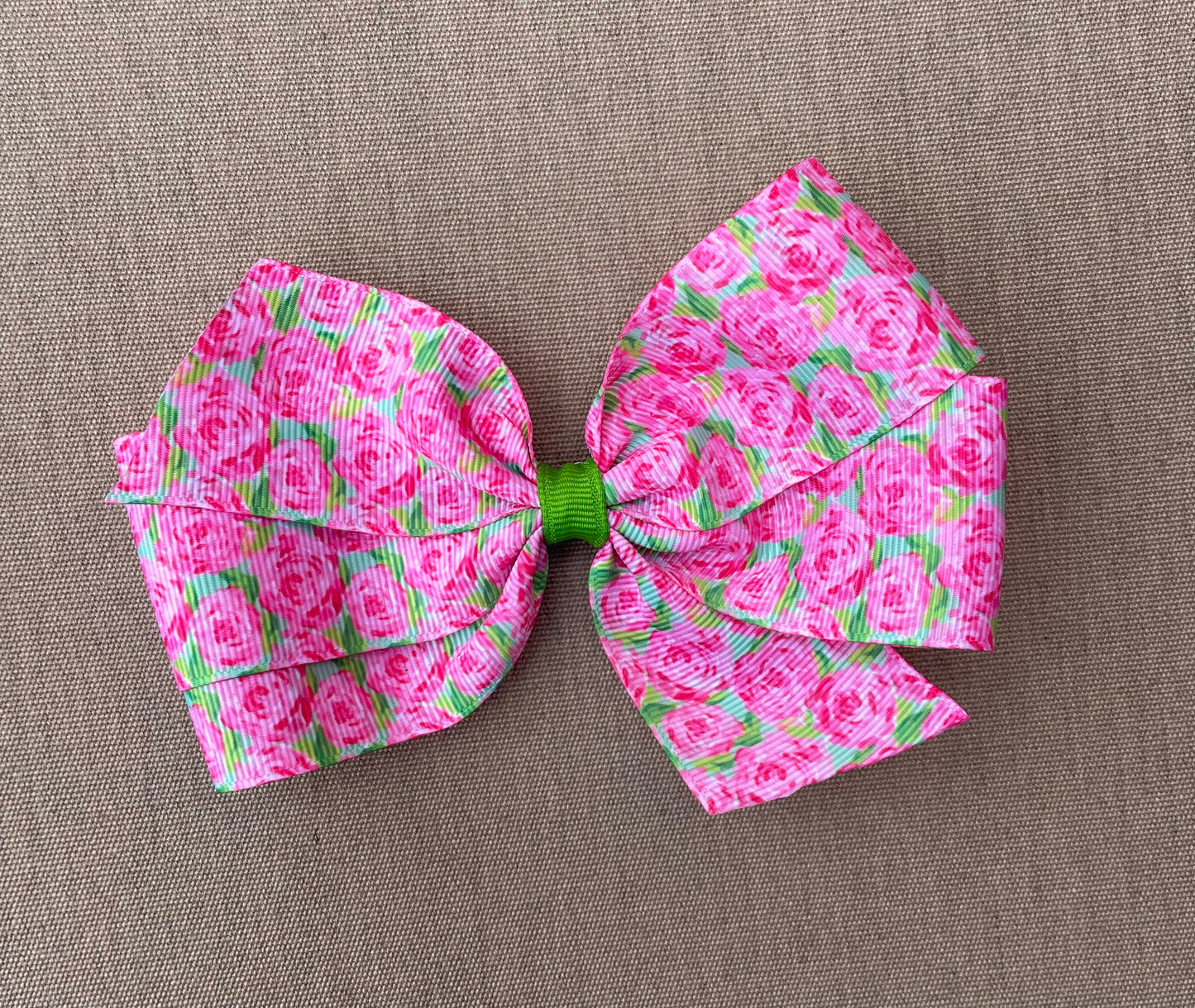 Field of Roses Hair Bow, girl, clip, preppy, flowers