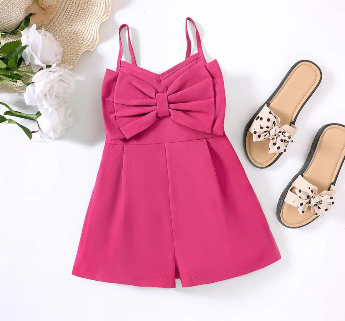 Bow Embellished Romper, 4 Colors, Jumper, Green, Pink, Blue, girl / SALE: Reg. $14.95