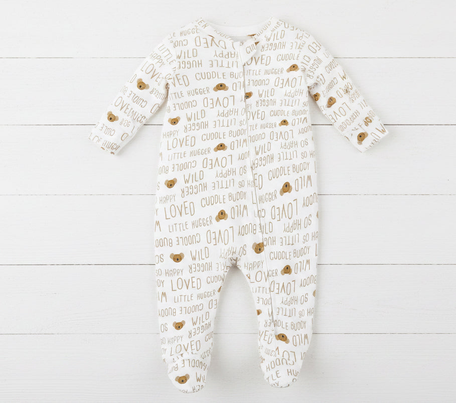 Teddy Bear & Wording Romper, gift, infant, Shower, unisex