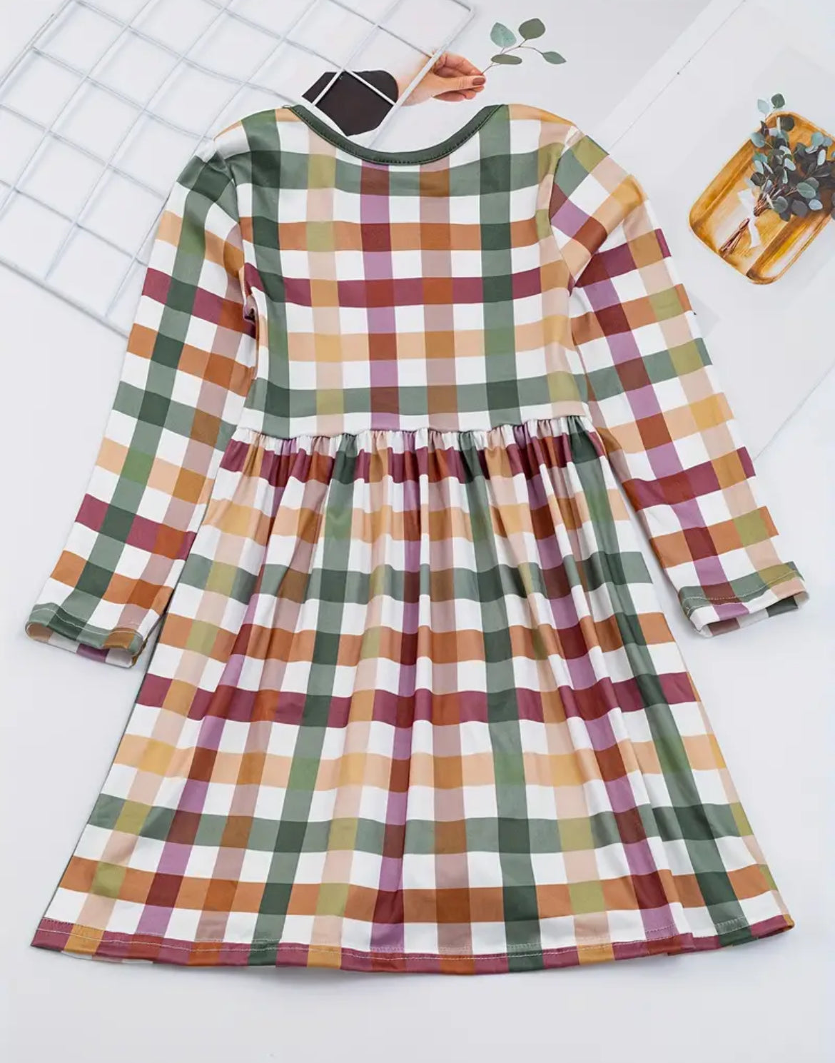 Jewel Tone Plaid Dress, girl, Milk Silk, kids, clothing, Fall