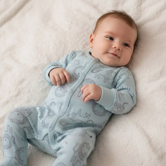 Blue Lion Baby Romper, gift, infant, Shower, boy