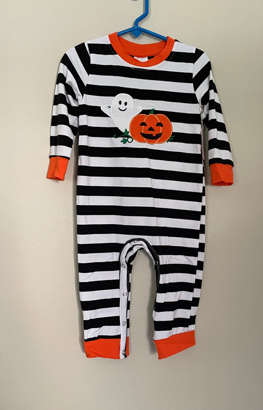 Striped Halloween Romper, Baby, Infant, kids, holiday / SALE: Reg. $9.95