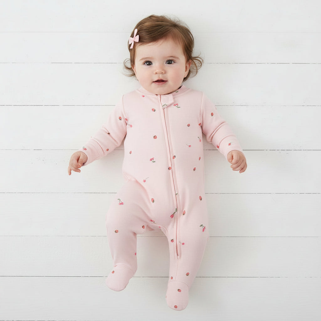 Pink Flower Baby Romper, gift, infant, Shower, girl