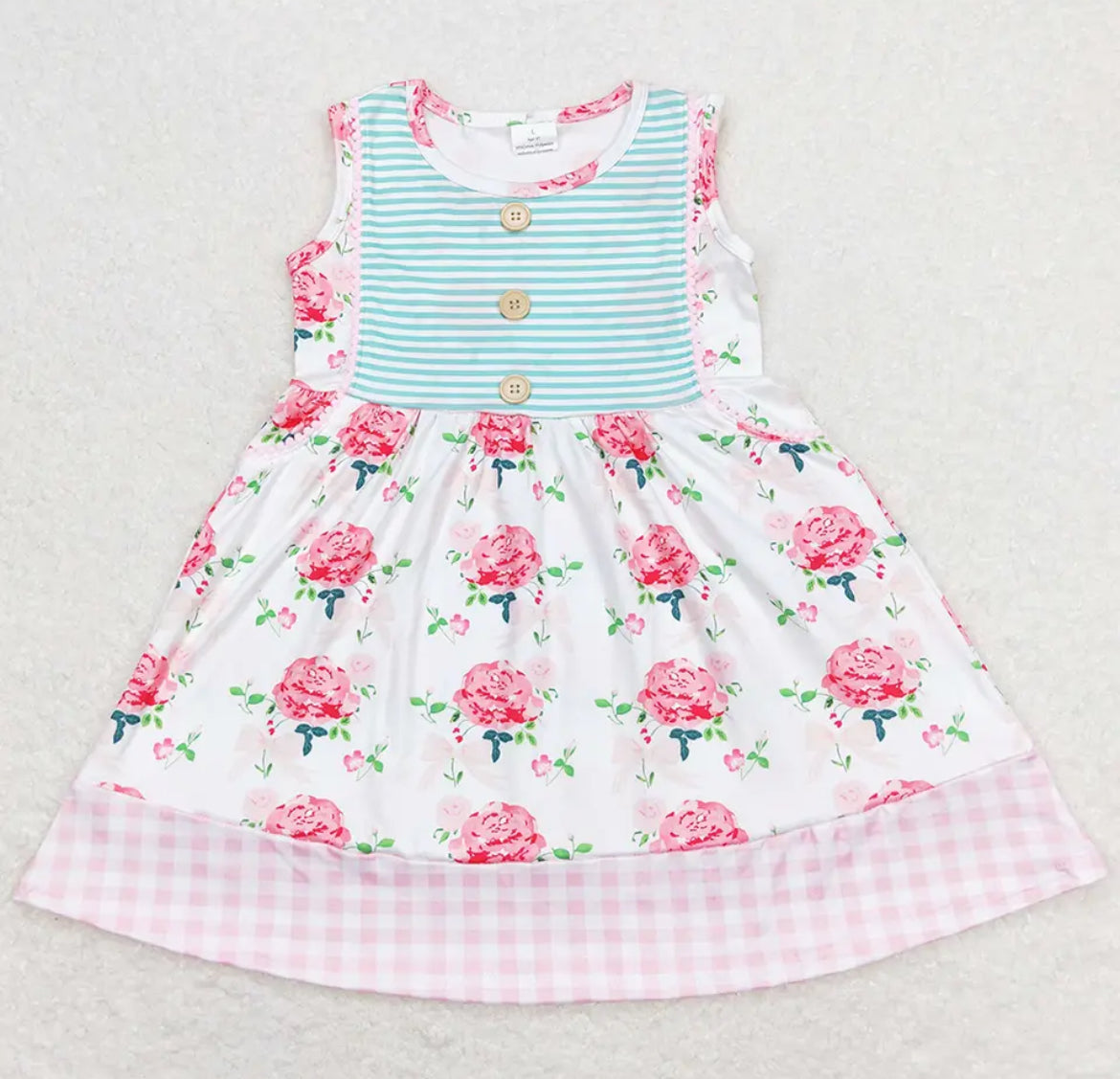 Shabby Rose Twirl Dress, girl's, sleeveless, Milk Silk, kids