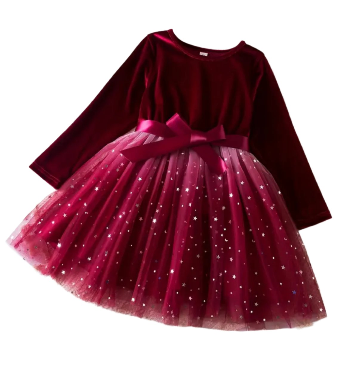 Wine Stretch Velvet & Tulle Dress, girls, holiday, wedding / DAY 12 of 12 Days of Deals