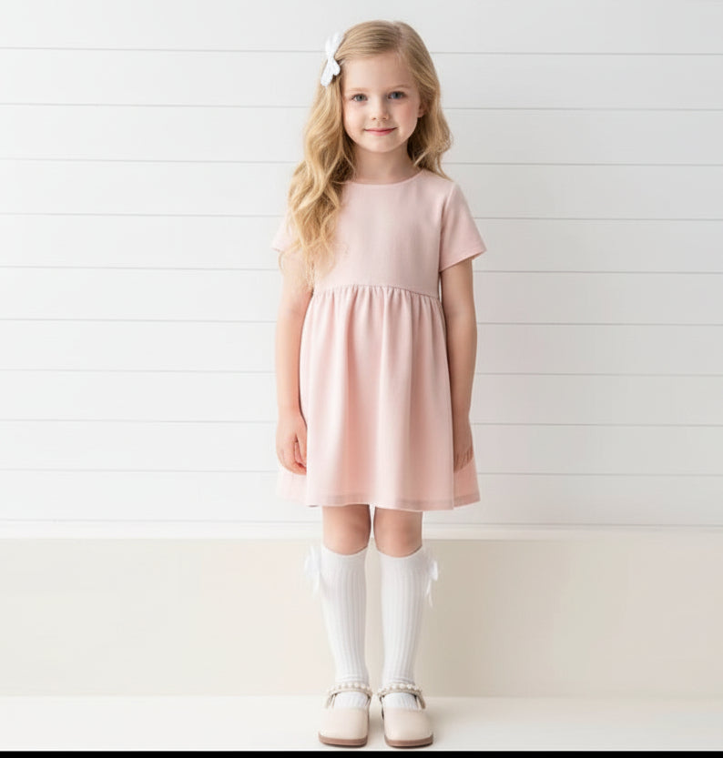 Ribbed Knee Hi Socks with Bow, Kids, holiday, girl, school, clothing