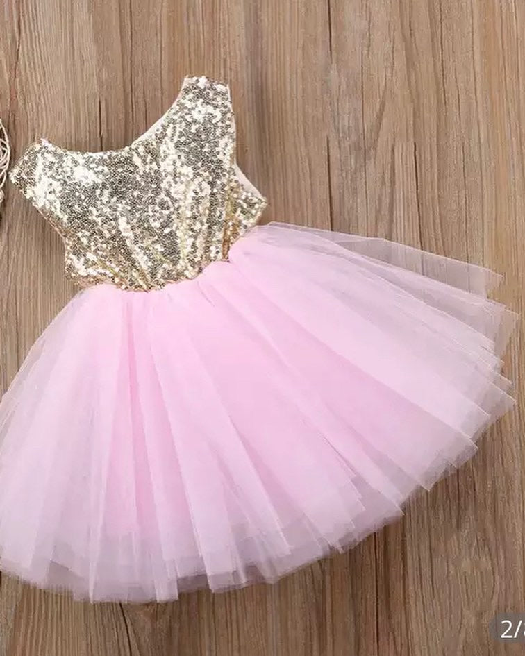 Sequin & Tulle Boutique Dress, 3 Colors, Toddler, Pink, Red, Black, girl