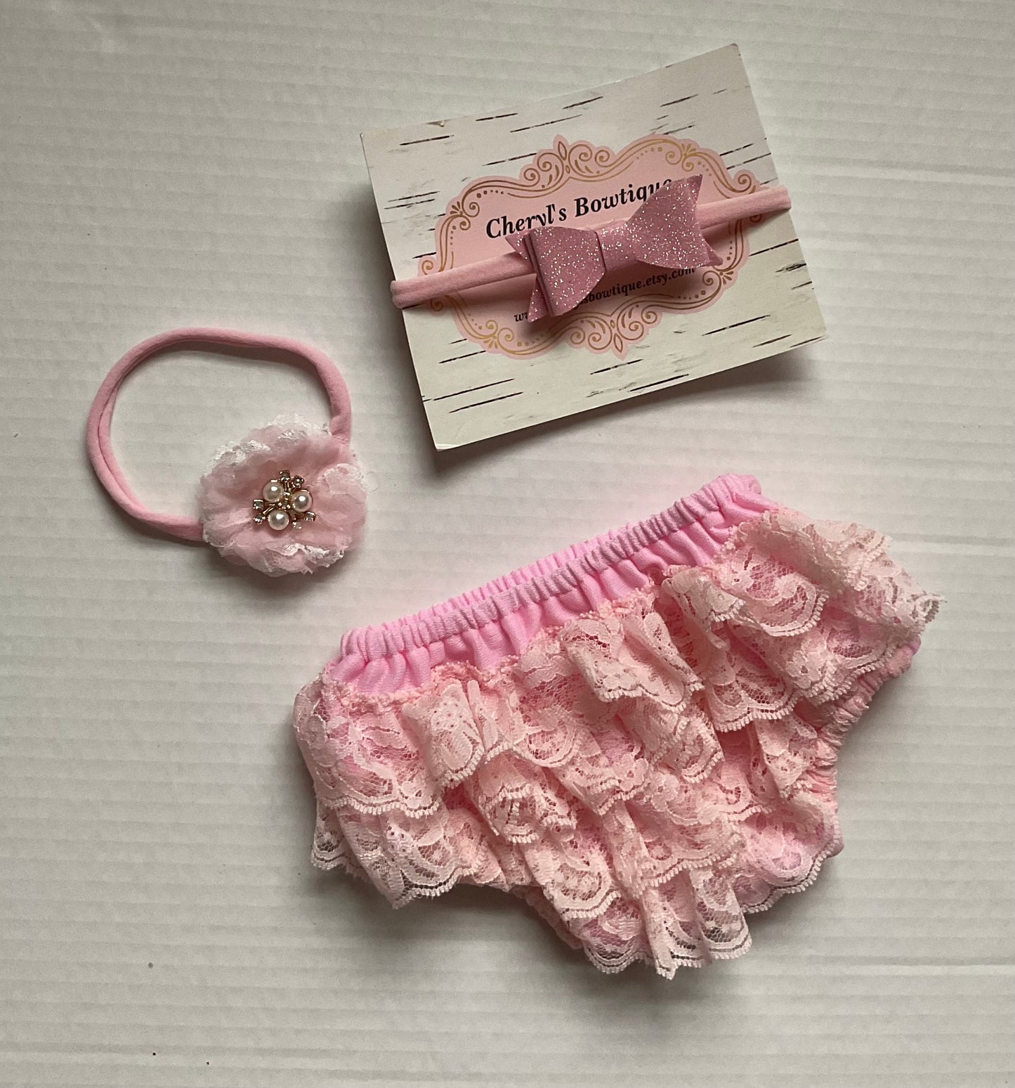 Ruffle Baby Bloomers, Light Pink, Diaper Cover