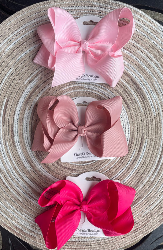 Boutique Loopy Hair Bow, Pink Hues, clip, girl