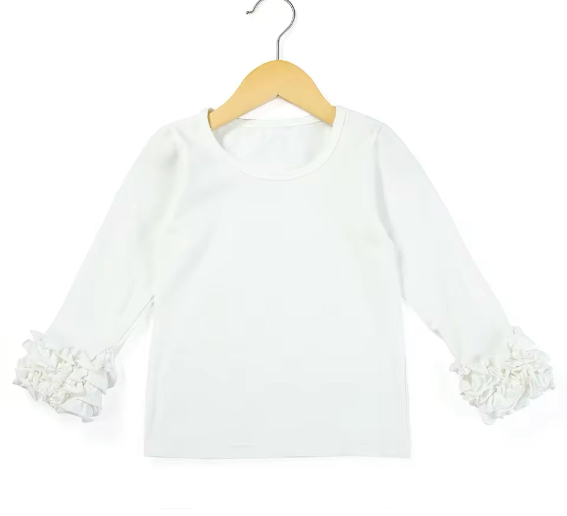 Ruffle Long Sleeve Shirt, Girl's, Toddler, kids