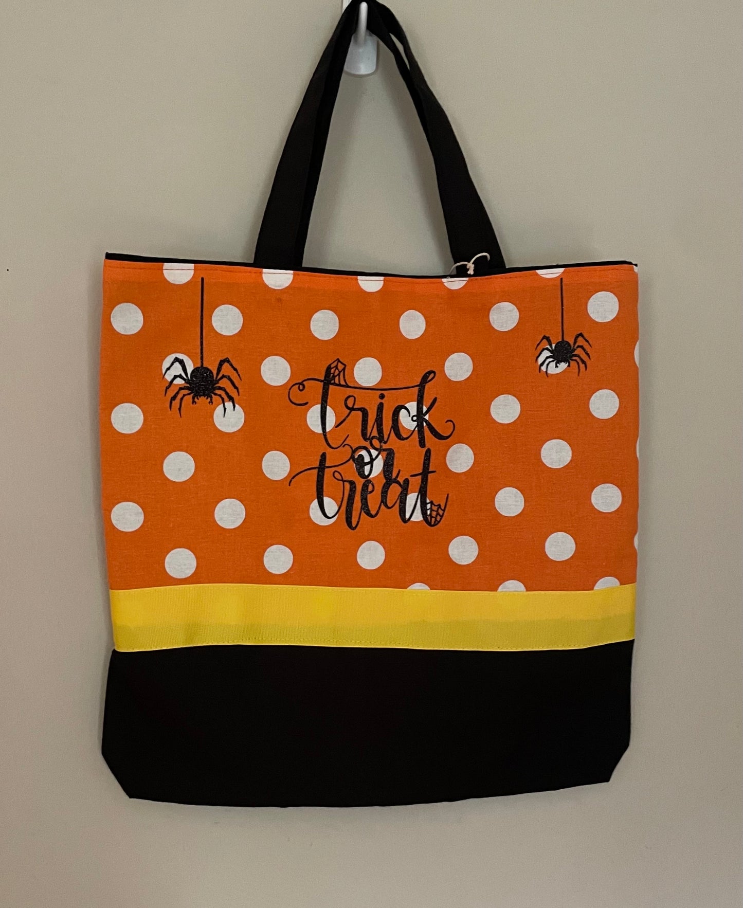 Candy Corn Halloween Trick or Treat Bag, kids, personalized, canvas / SALE: Reg. $17.95