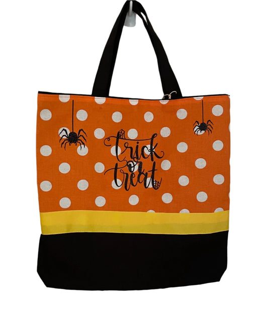 Candy Corn Halloween Trick or Treat Bag, kids, personalized, canvas