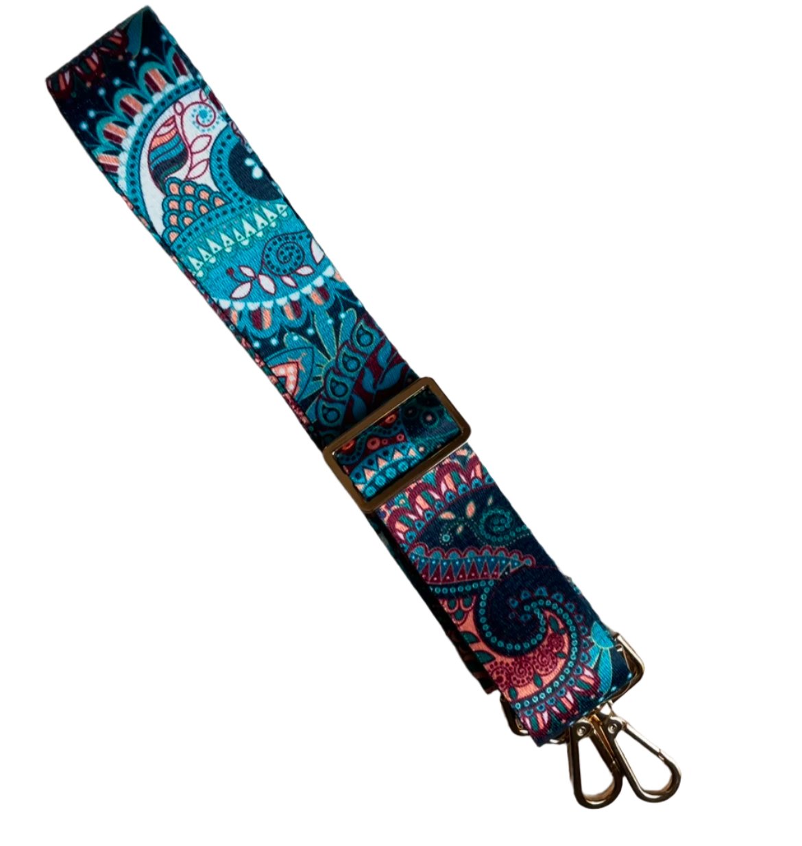 Turquoise Boho Print Purse/Instrument Strap, Crossbody, Violin, Gift