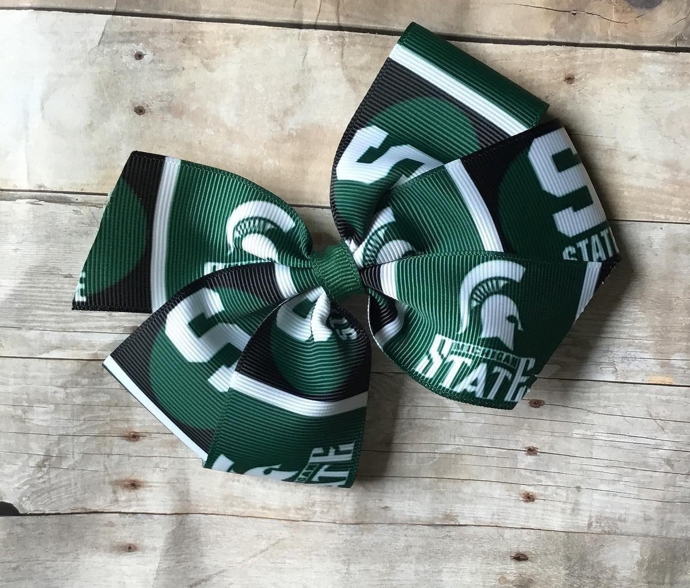 Collegiate Hair Bow, University, Michigan State