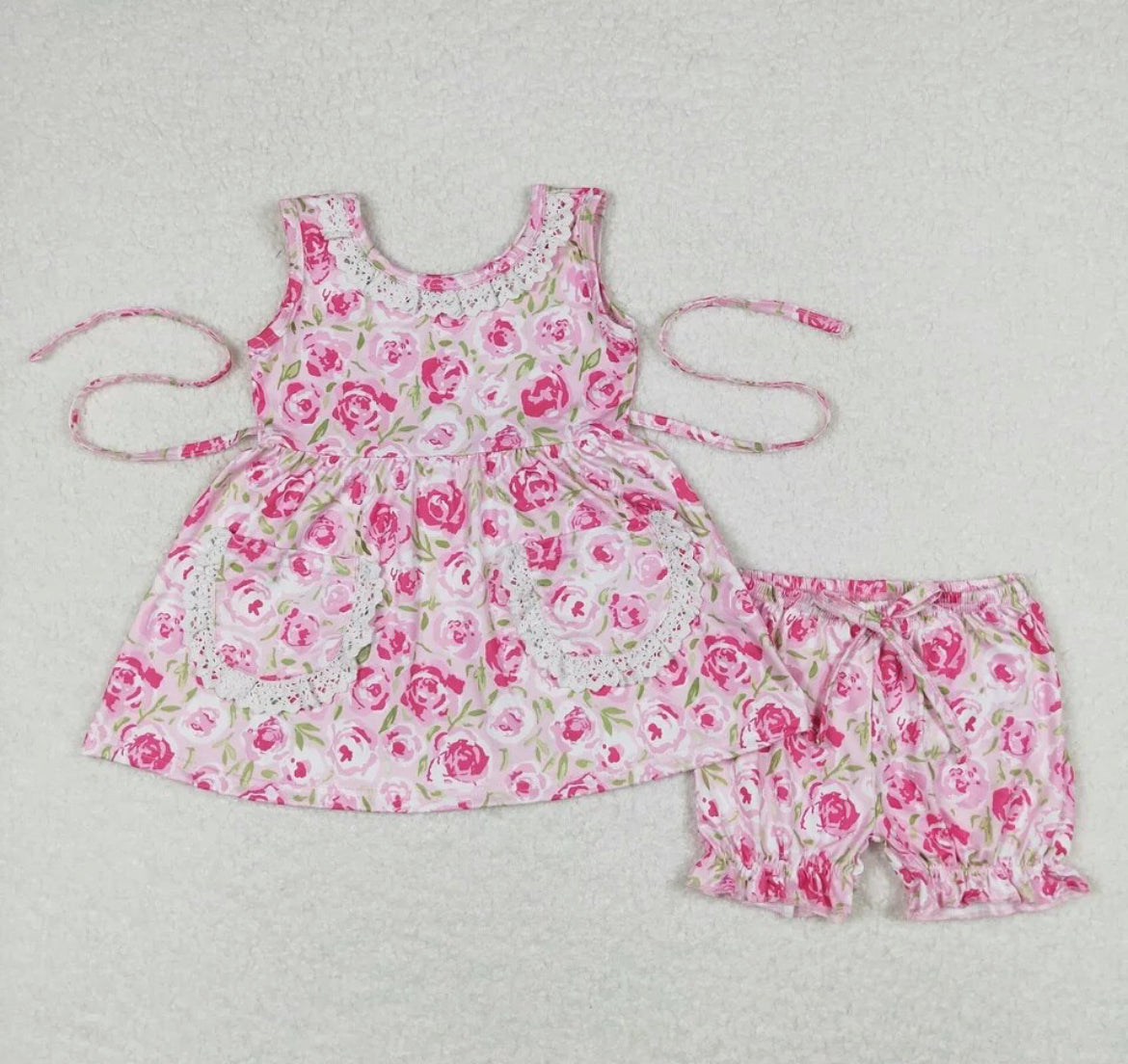 Pink Shabby Rose Toddler Short Set, Love / SALE: Reg. $21.95