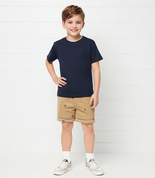 Khaki Nautical Shorts, kid, clothing, boy, anchor