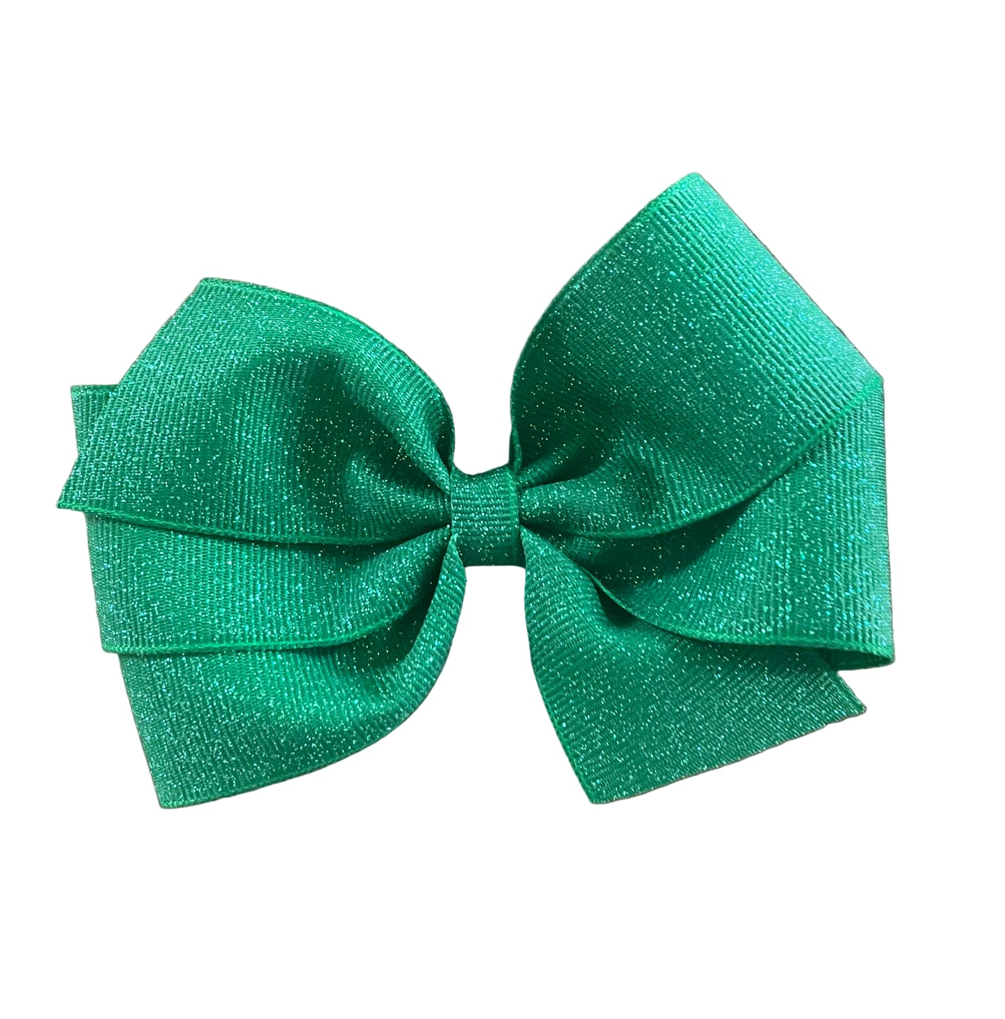 Green Glitter Hair Bow, girl, holiday, Christmas