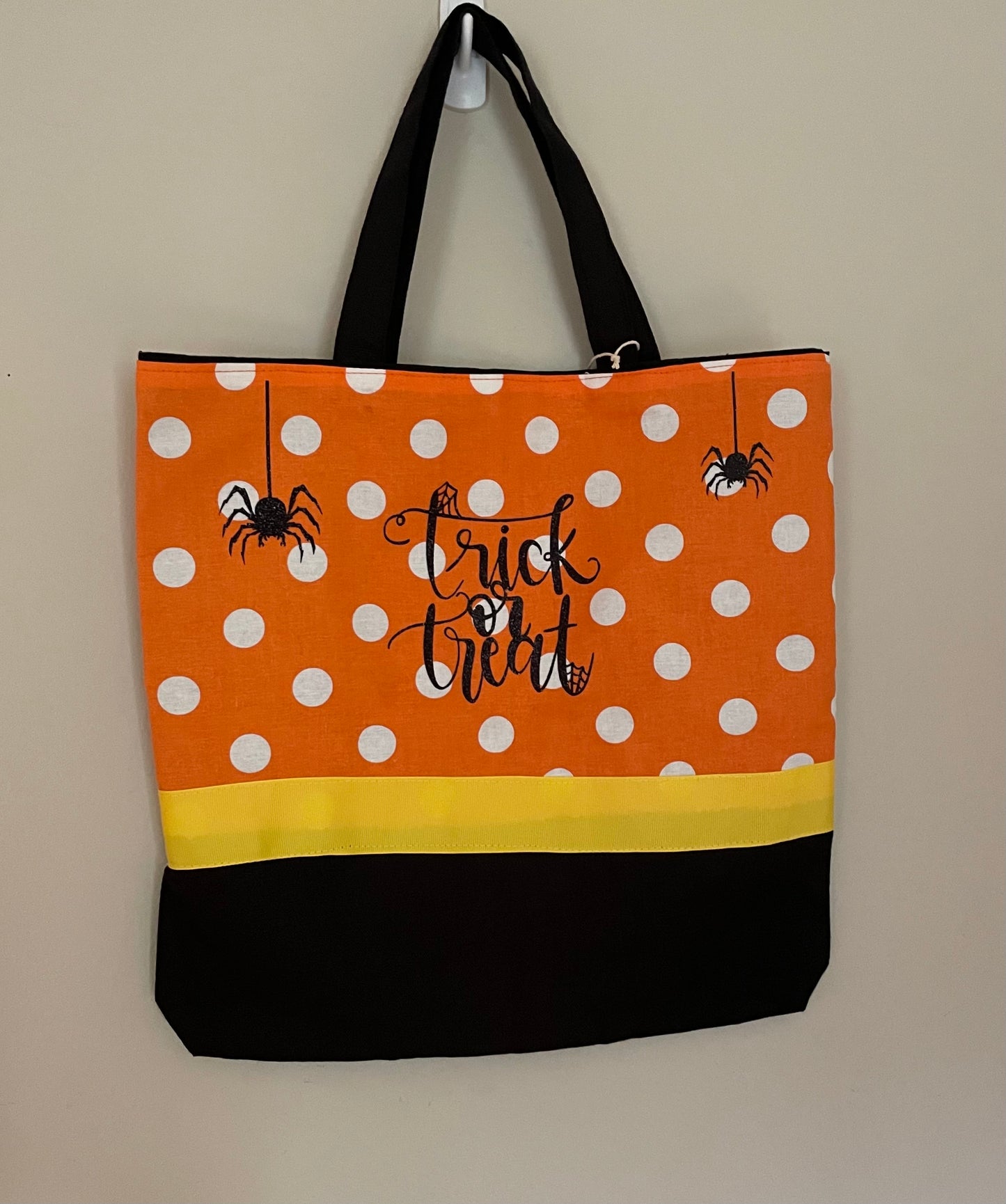 Candy Corn Halloween Trick or Treat Bag, kids, personalized, canvas / SALE: Reg. $17.95