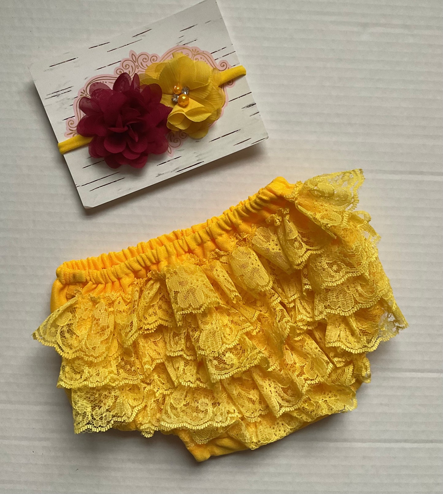 Ruffle Baby Bloomers, Diaper Cover, Bright Yellow