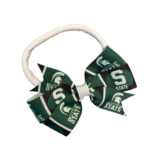 Michigan State Nylon Headband with Bow, baby, toddler, child