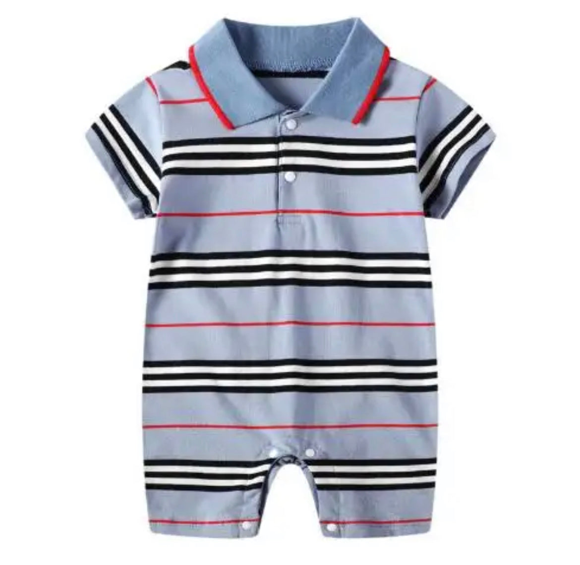 Preppy Striped Blue Romper, kids, clothing, baby, toddler