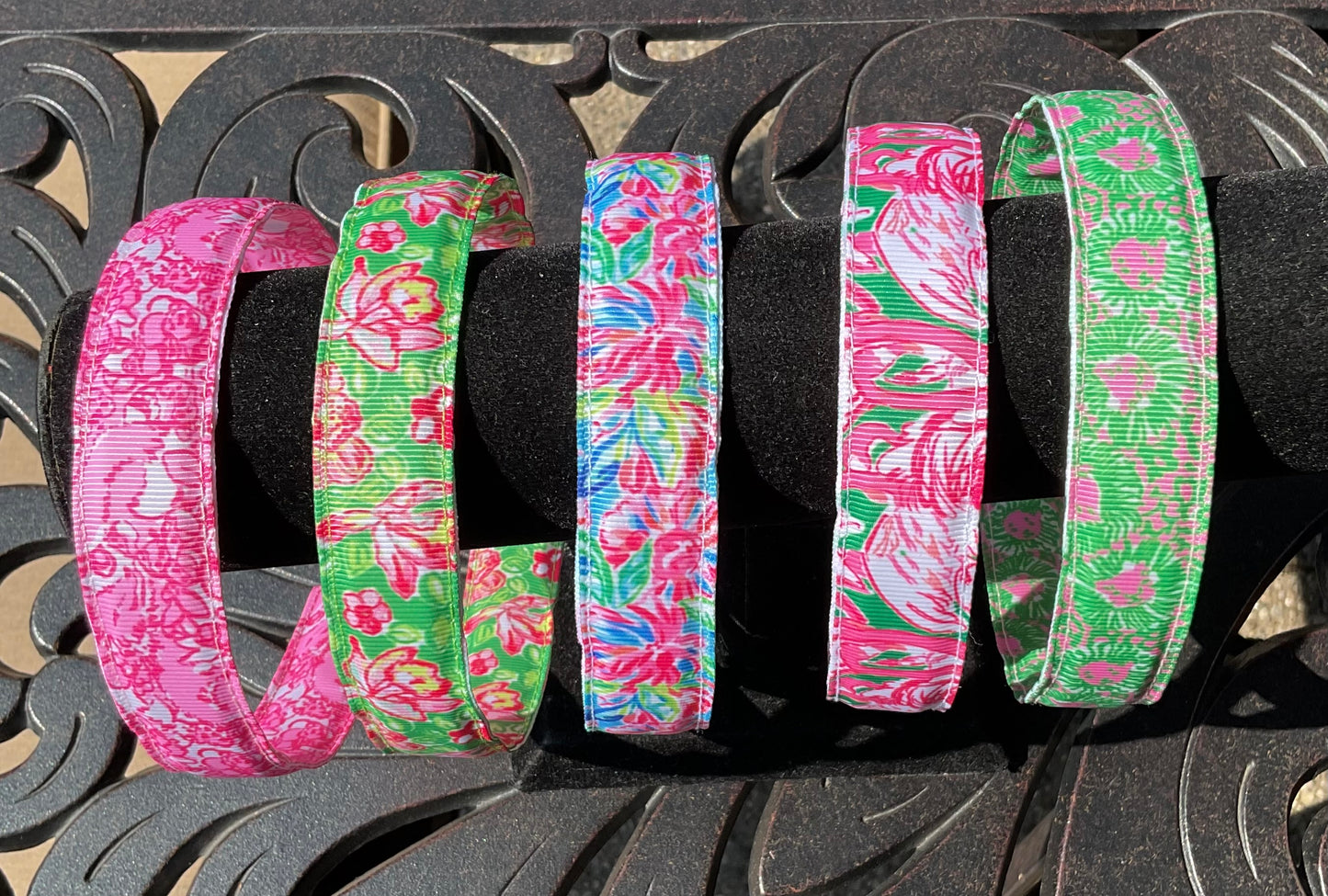 Pink & Green Preppy Print Headbands, Kids, Adults