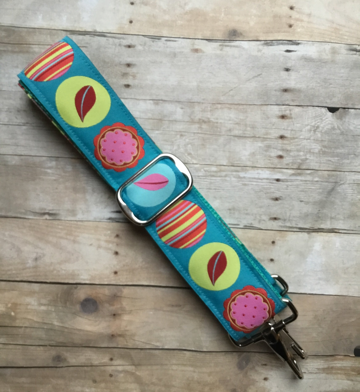 Turquoise Circle Design Purse/Instrument Strap, Crossbody, Violin, Gift