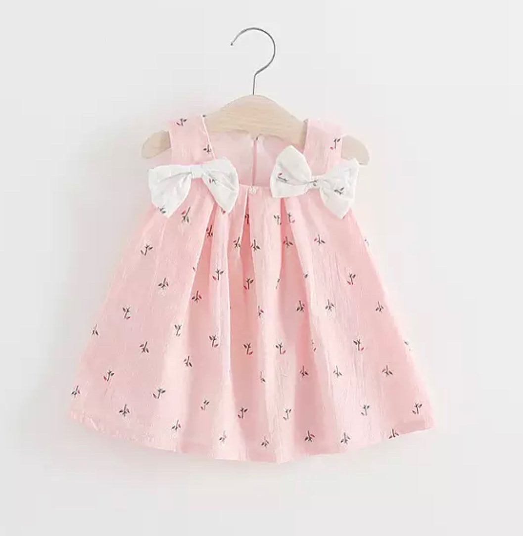 Pink Sleeveless Dress, Infant, girl, baby, bow / SALE: Reg. $12.95