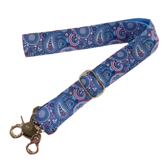 Blue Paisley Purse/Instrument Strap, Crossbody, Violin, Gift