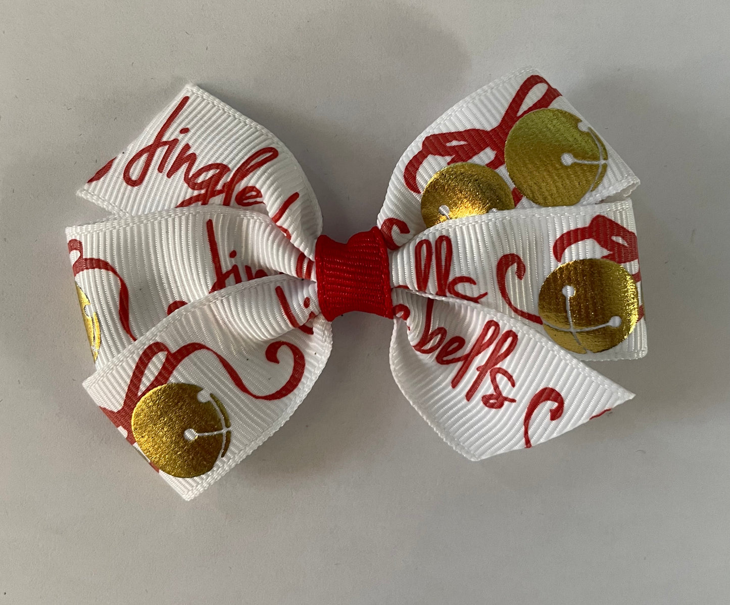 Jingle Bells Small Hair Bow, girl, holiday, Christmas / DAY 12 of 12 Days of Deals