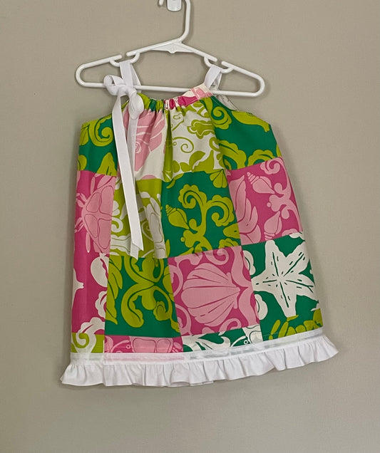 Resort Print Sundress w/ruffle, girl, kids, clothing, preppy, beach / SALE: Reg. $34.95